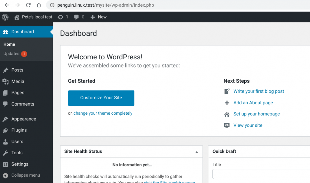 WordPress on Chromebook