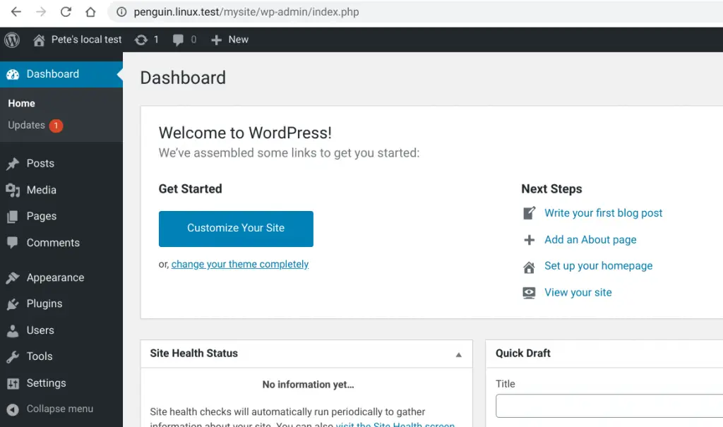 WordPress on Chromebook